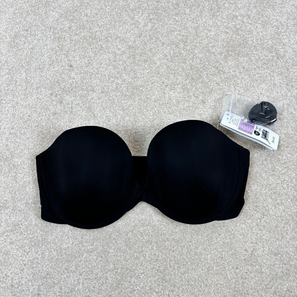 Natori Minimal Strapless Bra Black 729229 36D New With Tags